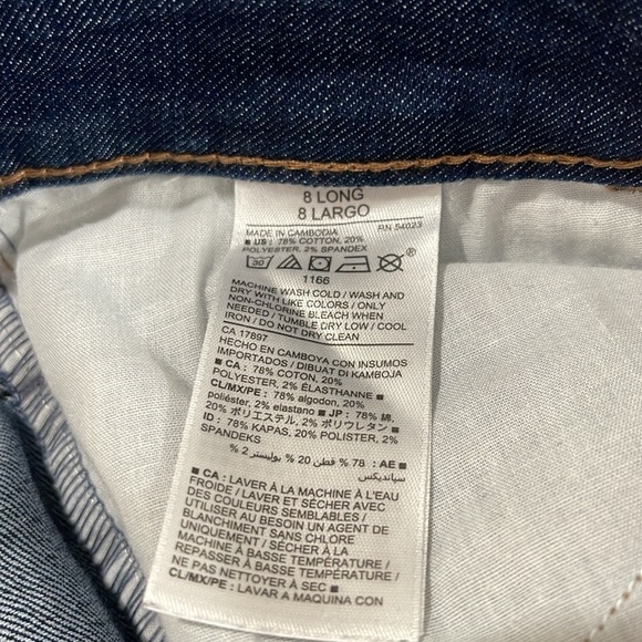 Old Navy Super Skinny Mid-Rise Jeans Dark Wash Denim Stretch 8 Long - Picture 8 of 10